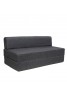 Nudge Sofa Cum Bed Jute Fabric King Size - Dark Grey | 6ft X 6 Ft